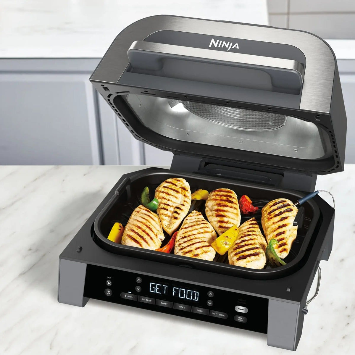 NINJA Gratar si friteuza Ninja MAX 6-in-1, 3.8L1760W, gri/ argintiu