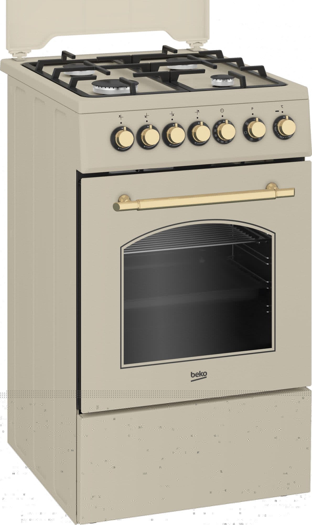 Beko Aragaz Aragaz Beko FSE52135DCRSN | Mixt, 4 Arzatoare, Cuptor Electric, Grill, 50x60x85cm