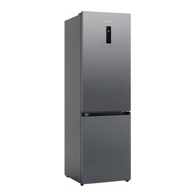Combina frigorifica Total No Frost Daewoo, volum net 344 (235+109) litri , clasa E, Inverter, display pe usa, Silver
