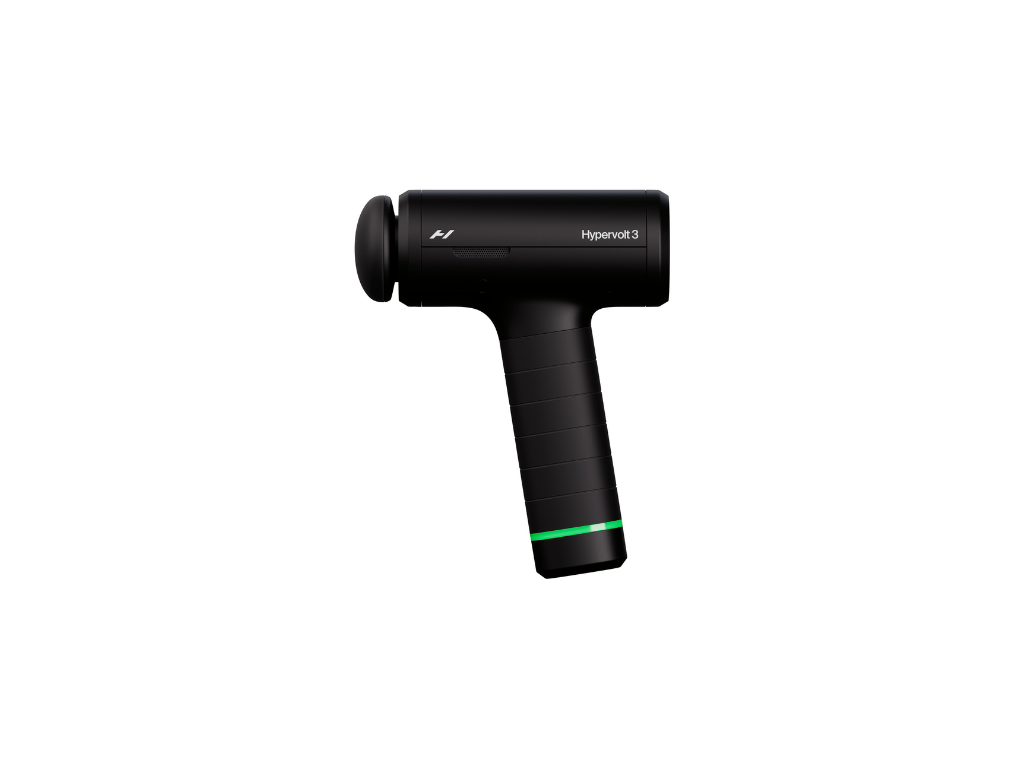 Hyperice Aparat masaj Pistol masaj cu vibratie Hyperice Hypervolt 3, conectivitate Bluetooth, 5 viteze de percutie, motor 1500-2500rpm, Patented Pressure Sensor Technology™, 5 capete, geanta de transport premium, autonomie baterie pana la 4h, black