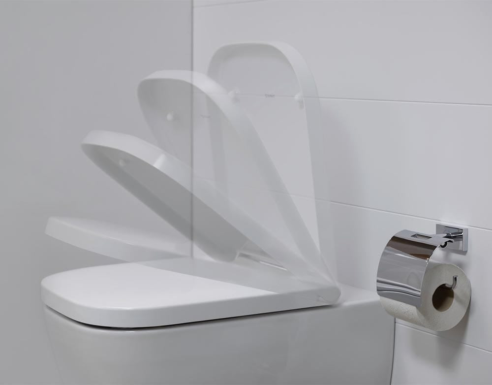Duravit Capac WC Capac WC Duravit Happy D.2 0064590000 | Soft Close, Balamale Inox, Dreptunghiular, Alb