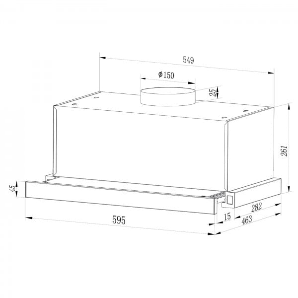 Samus Hota incorporabila Hotă Încorporabilă Samus HS6060TX | 60cm, 600m³/h, Inox