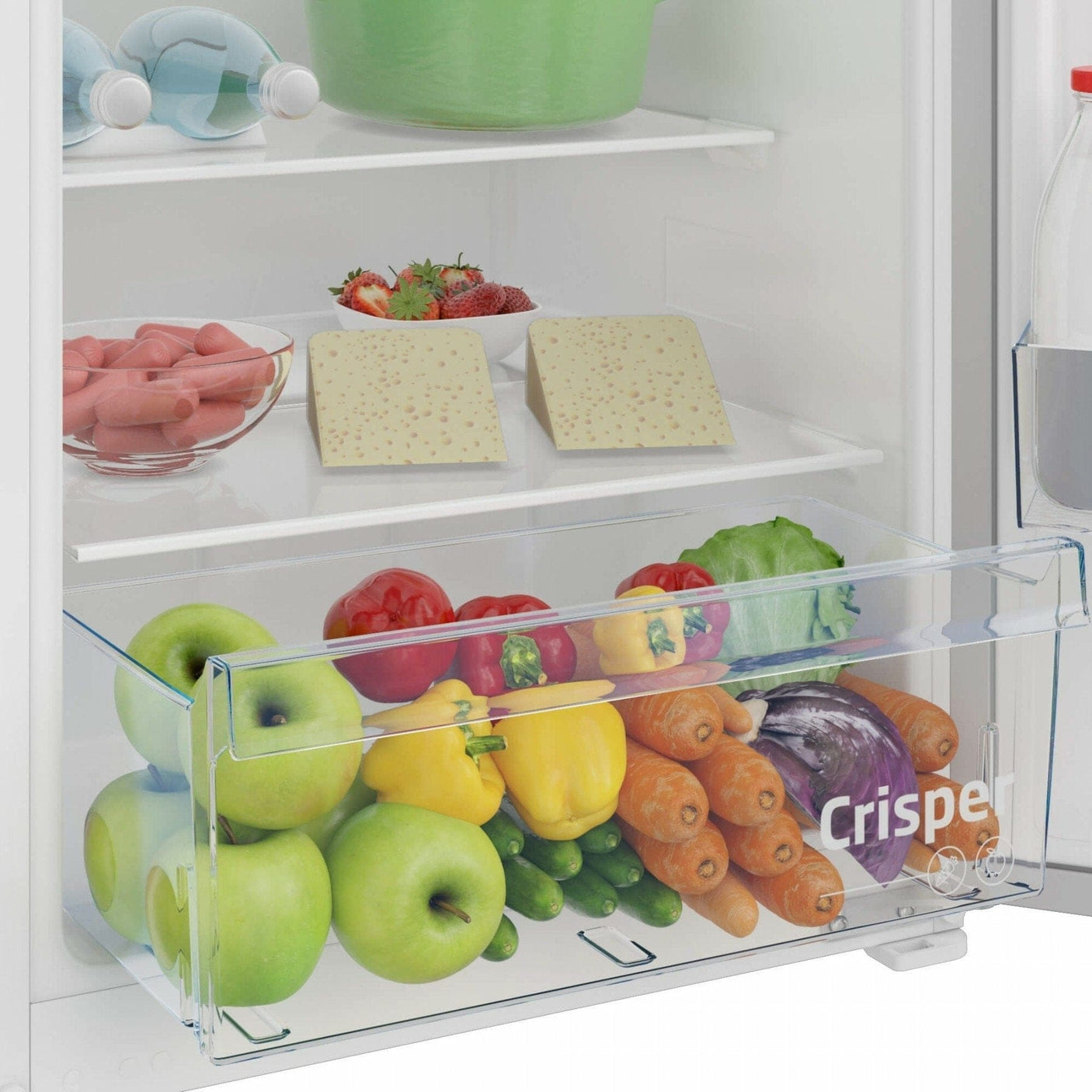 Beko Frigider Frigider Incorporabil Beko BSSA300M4SN | 175L, Clasa E, LED, Alb, 54x54.5x121.5cm
