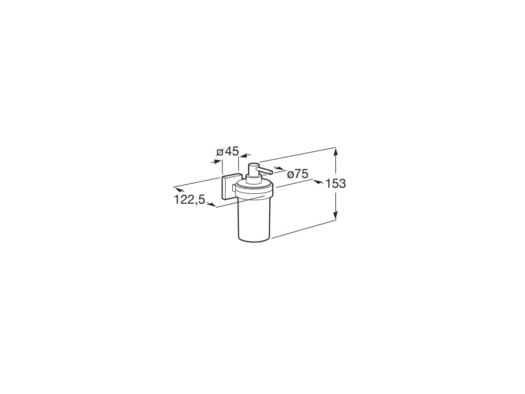 Roca Dozator sapun Dispenser Sapun Roca A816828001 | Gama Cubica, Perete, Crom, 122x75x153mm