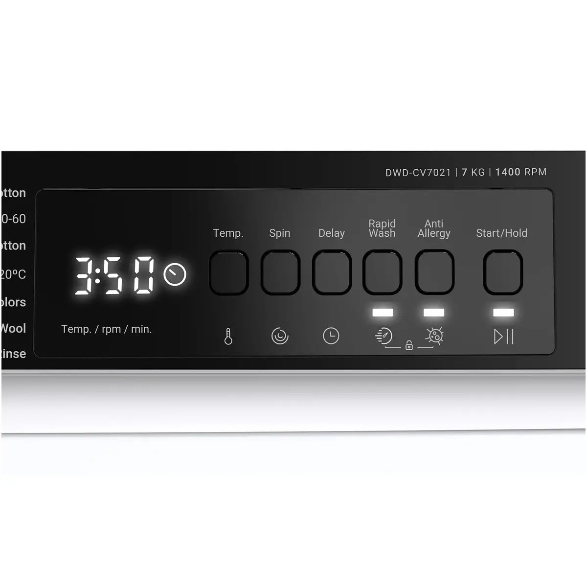 Daewoo Masina de spalat rufe Masina de spalat rufe Daewoo DWD-CV7021 | 7kg, 1400RPM, Inverter, Clasa A