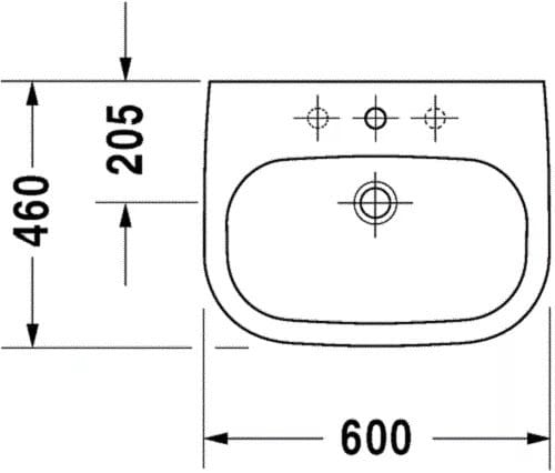 Duravit Lavoar baie Lavoar Duravit D-Code 23106000002 | 60cm, Montare Perete, Alb