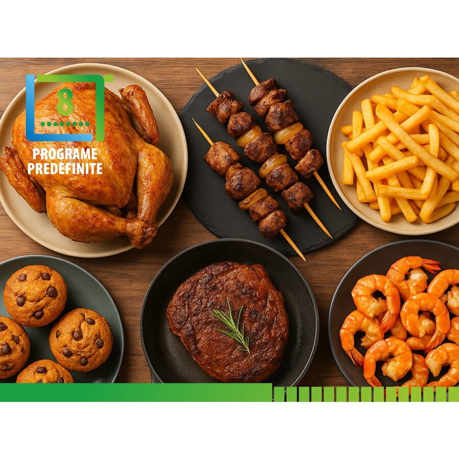 NobelTek SDA Air Fryer Friteuza cu aer NobelTek NAF1400C | 5L, 1400W, 8 programe, Crem