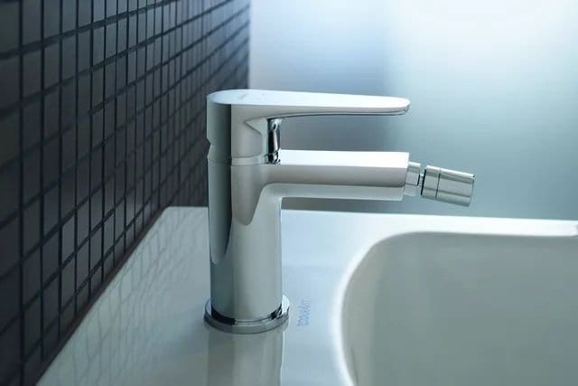 Duravit Baterie bideu Duravit, A.1 Single lever bidet mixer, monocomanda, cartus ceramic, set evacuare cu tija, crom