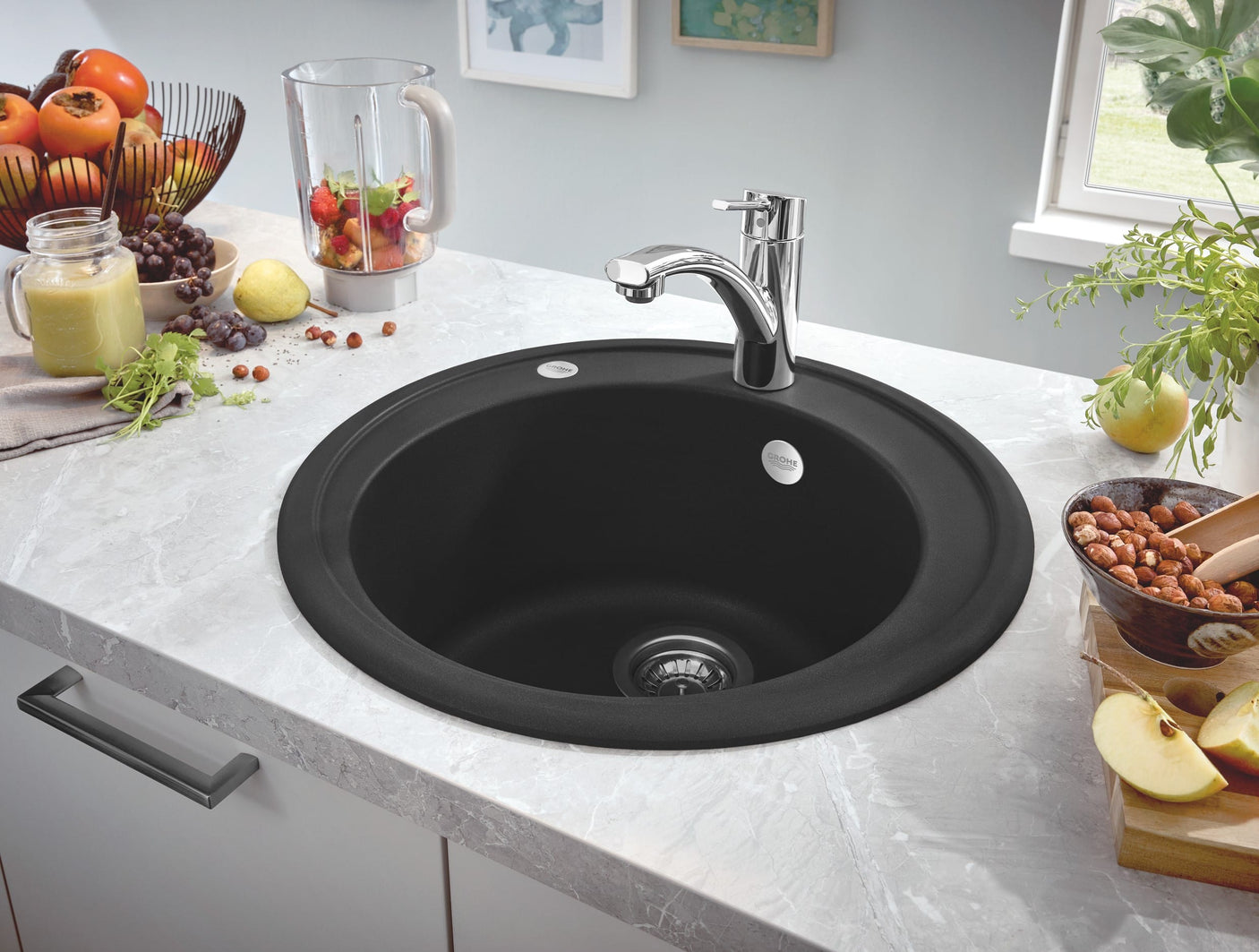 Grohe Ustensile de bucatarie profesionale Chiuveta Bucatarie Grohe 31656AP0 | K200, 1 Cuva, Compozit Quartz, Negru