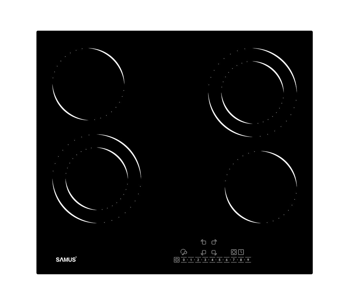 Plită Electrică Samus PSVE-64BG6 | 5800W, 60cm, Touch