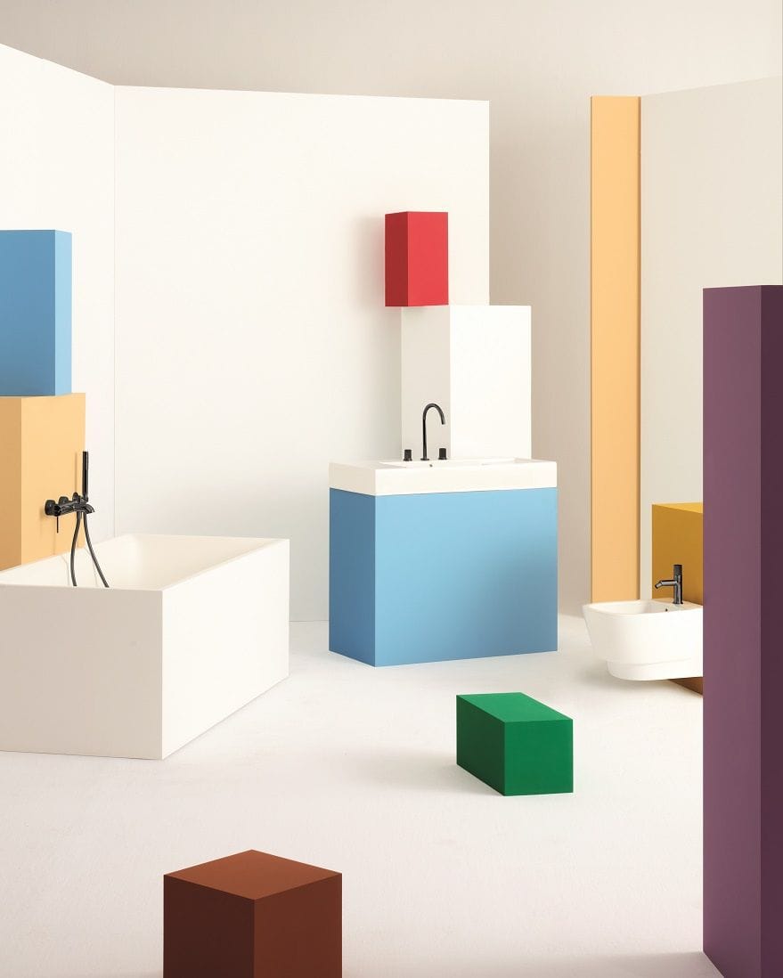Roca Baterie lavoar Roca, Gama NU, monocomanda, marime S, levier metalic PIN, cartus ceramic, set evacuare cu tija, crom