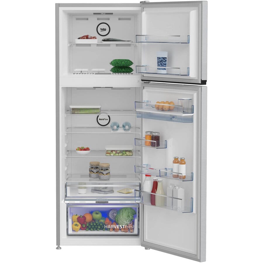Beko Frigider Frigider Beko B5RDNE504LDM | 477L, Clasa E, NoFrost, Dozator Apa, Glossy Grey, 70x74.6x186.5cm