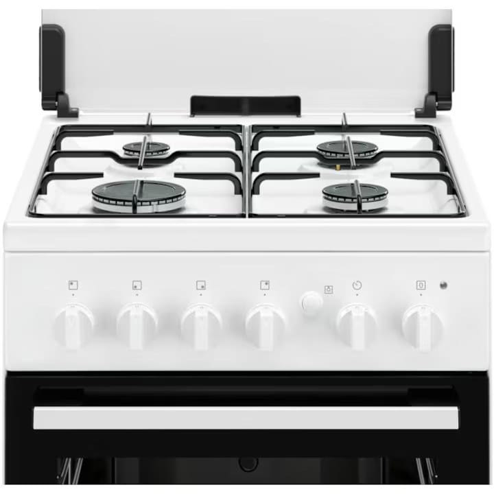Electrolux Aragaz Aragaz Electrolux LKG504015W | Gaz, 4 arzatoare, 50 cm, Grill electric