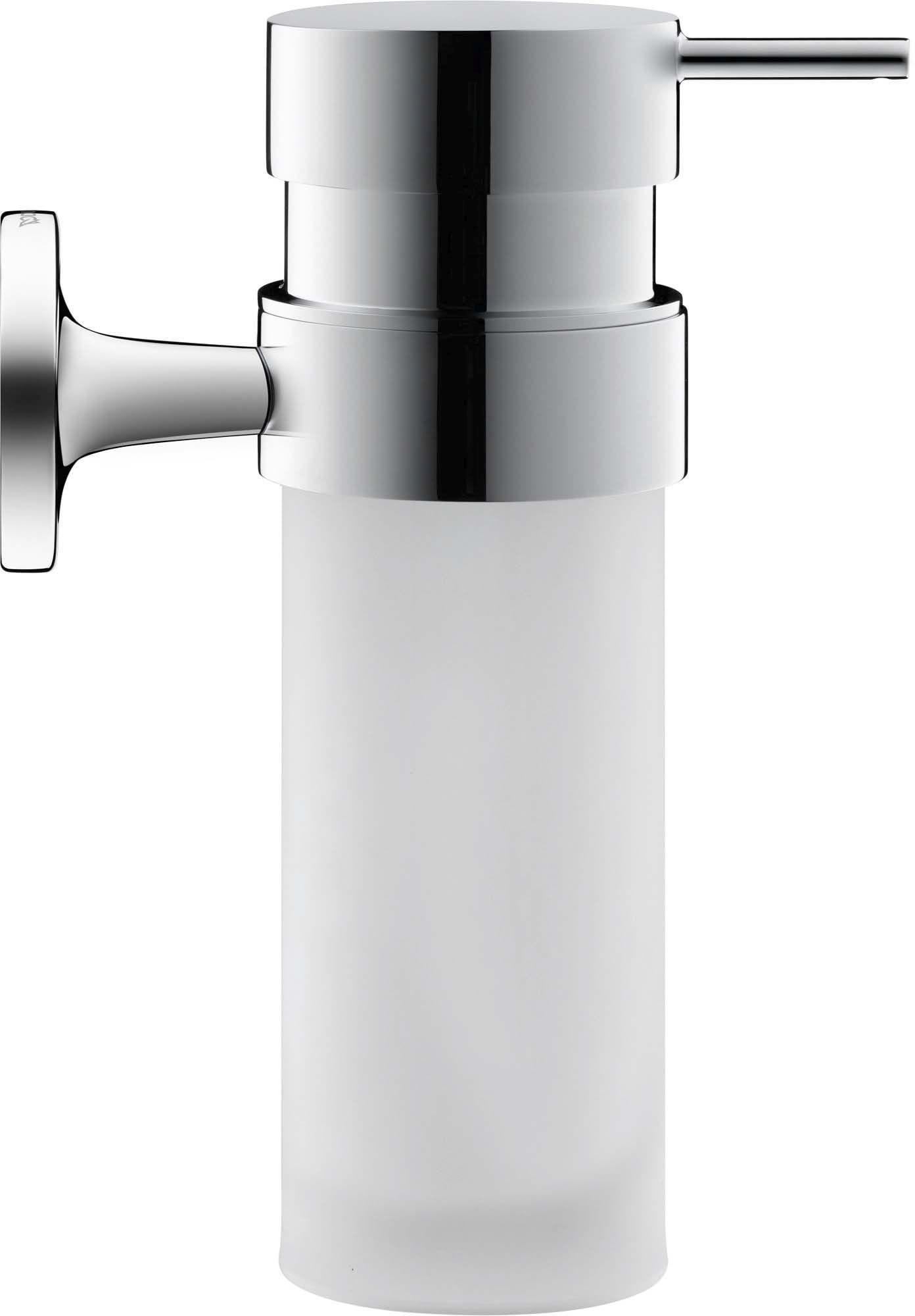 Duravit Suport cu pahar Duravit, Soap dispenser Starck T, chrome incl. white frosted glass, montare pe perete, fixare ascunsa, metal/sticla, crom