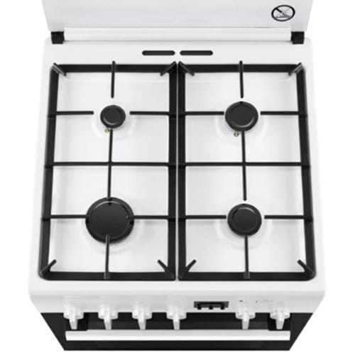 Electrolux Aragaz ELECTROLUX, SteamBake, 4 arzatoare, Gaz + Electric, L 60 cm, Grill, alb