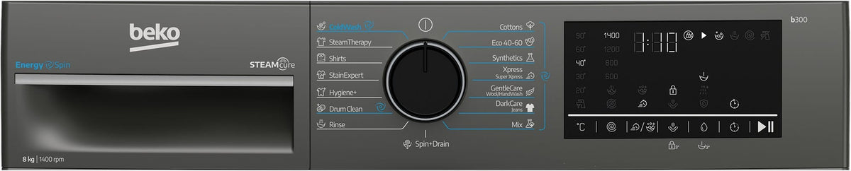 Beko Masina de spalat rufe Masina de spalat rufe Beko B3WFU48415MB2ES | 8kg, 1400RPM, Clasa A, EnergySpin