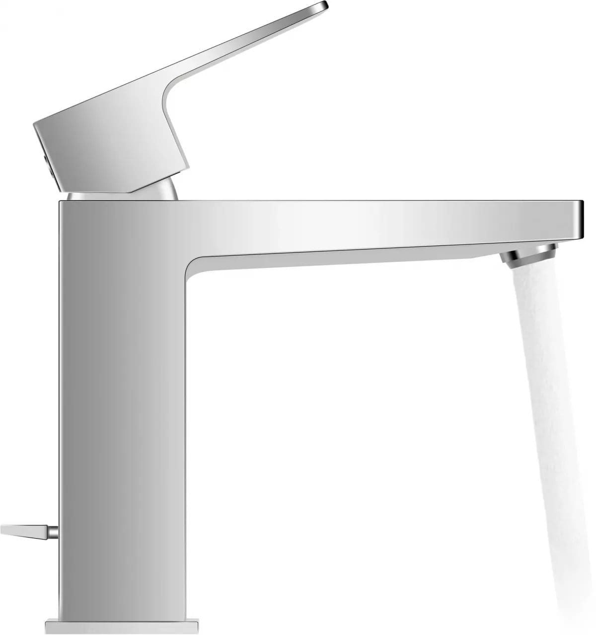 Duravit Baterie lavoar Duravit, Manhattan single lever bas. mixer M with pull-rod, monocomanda, marime M, cartus ceramic, set evacuare cu tija, crom