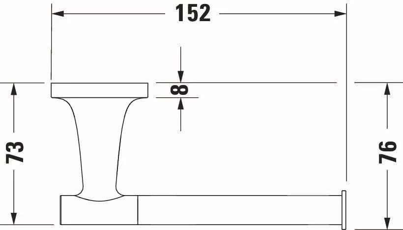 Duravit Accesorii baie Suport Hartie Igienica Duravit 0099370400 | Starck T, Perete, Bronz Mat