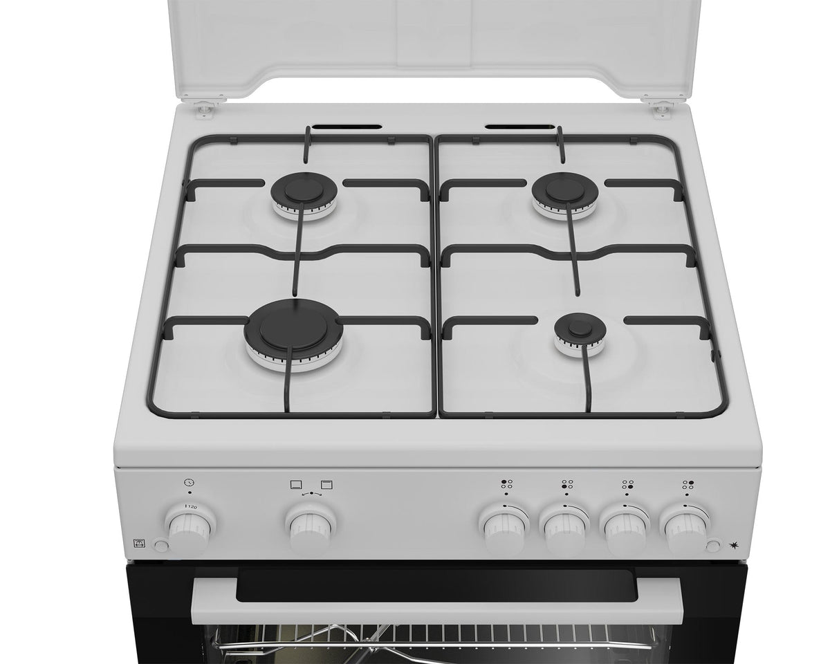 ARCTIC Aragaz Aragaz Arctic ABGM6611DTTL | Gaz, 4 arzatoare, Cuptor gaz, Rotisor, 60cm, Alb