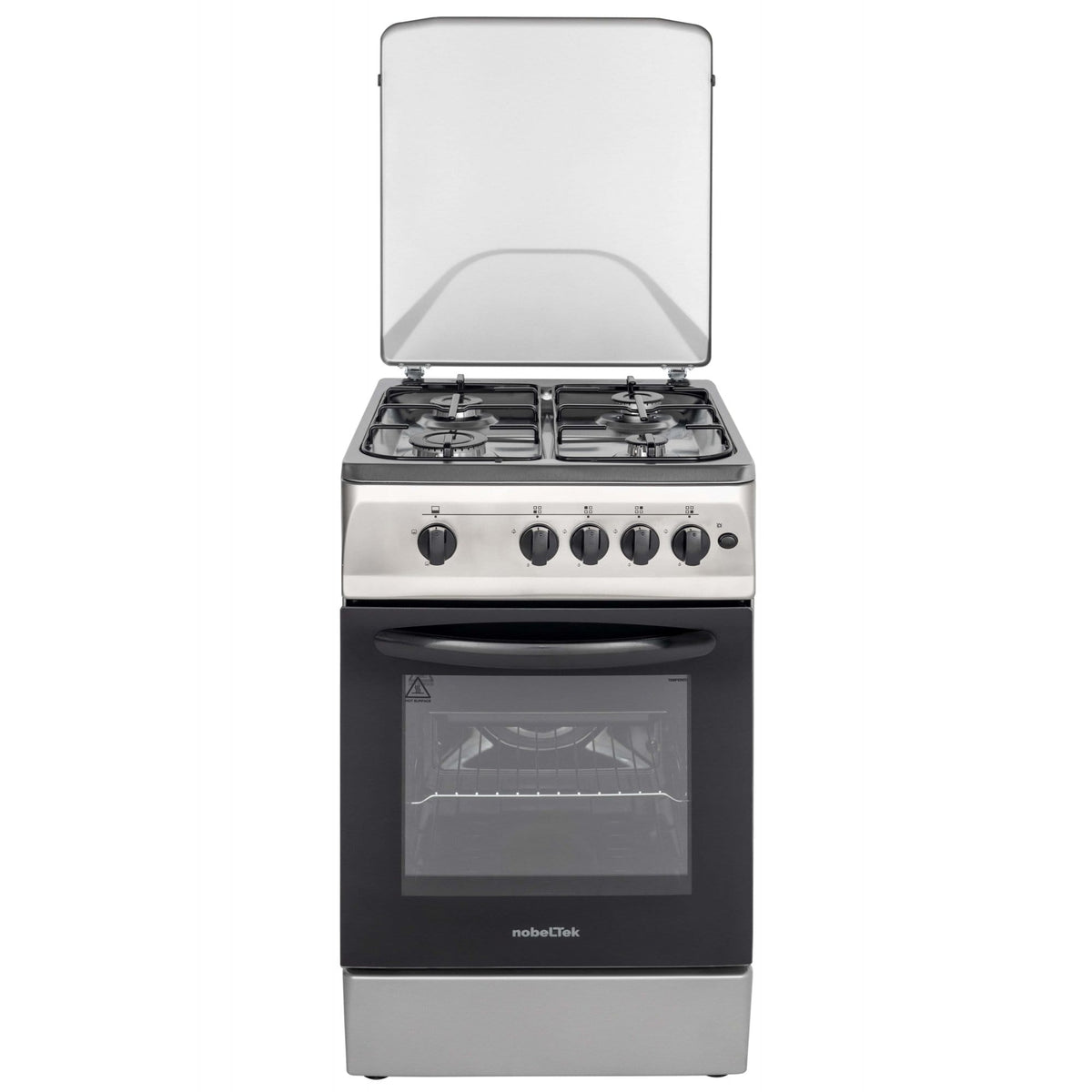 NobeLTek Cooking Aragaz Aragaz Nobeltek NLT 5602IX/G1 | 50x60cm, Gaz, Aprindere Electrica, Inox, 50x60x85cm