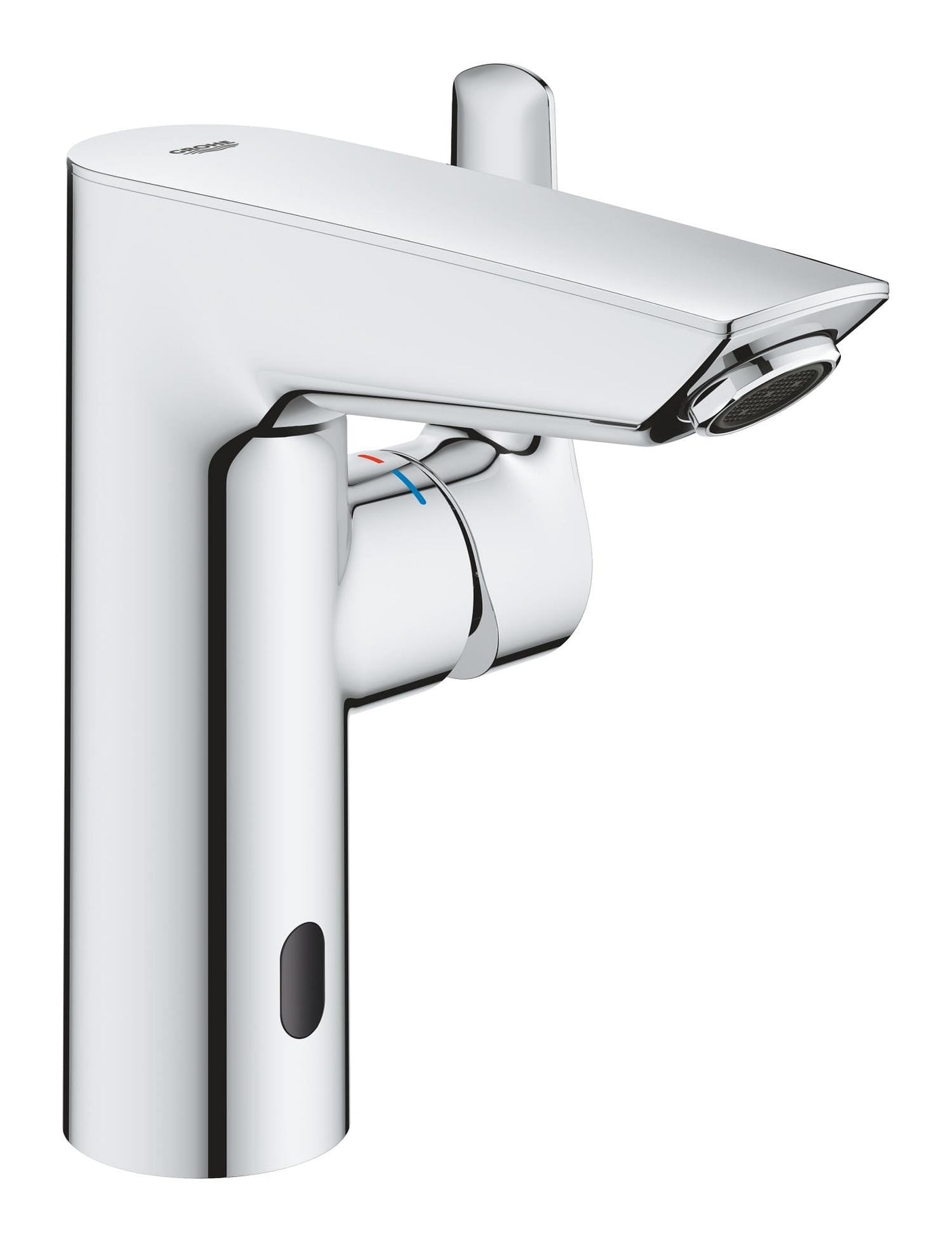 Grohe Baterie lavoar cu senzor infrarosu Grohe, Eurosmart OHM sensor basin 6V, hibrida, alimentare 6V, optiune operare manuala, mixare apa, cartus ceramic, program dezinfectie, crom