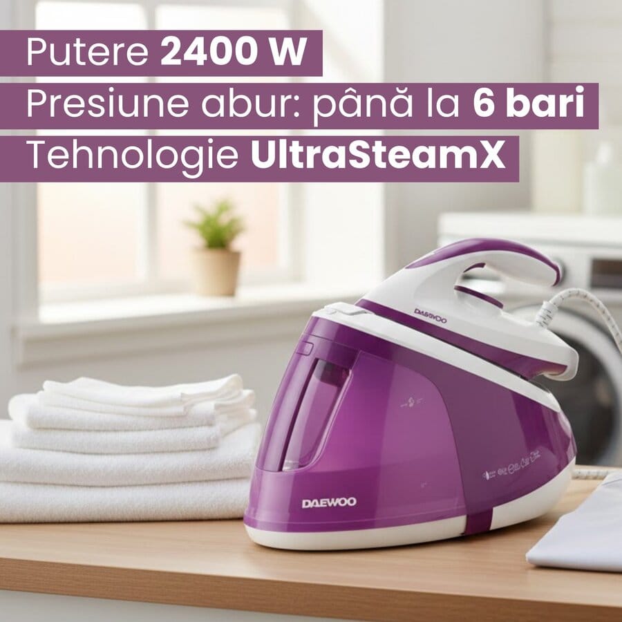 Daewoo SDA Statie de calcat Statie de calcat cu abur Daewoo SDA DSS240 | 2400W, 1800ml, 240g/min