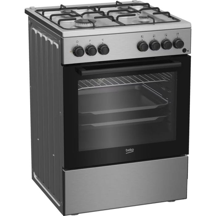 Beko Aragaz Aragaz Beko FBSE62120XD | 4 Arzatoare, Cuptor Electric, 6 Functii, Clasa A, 60x60x85cm