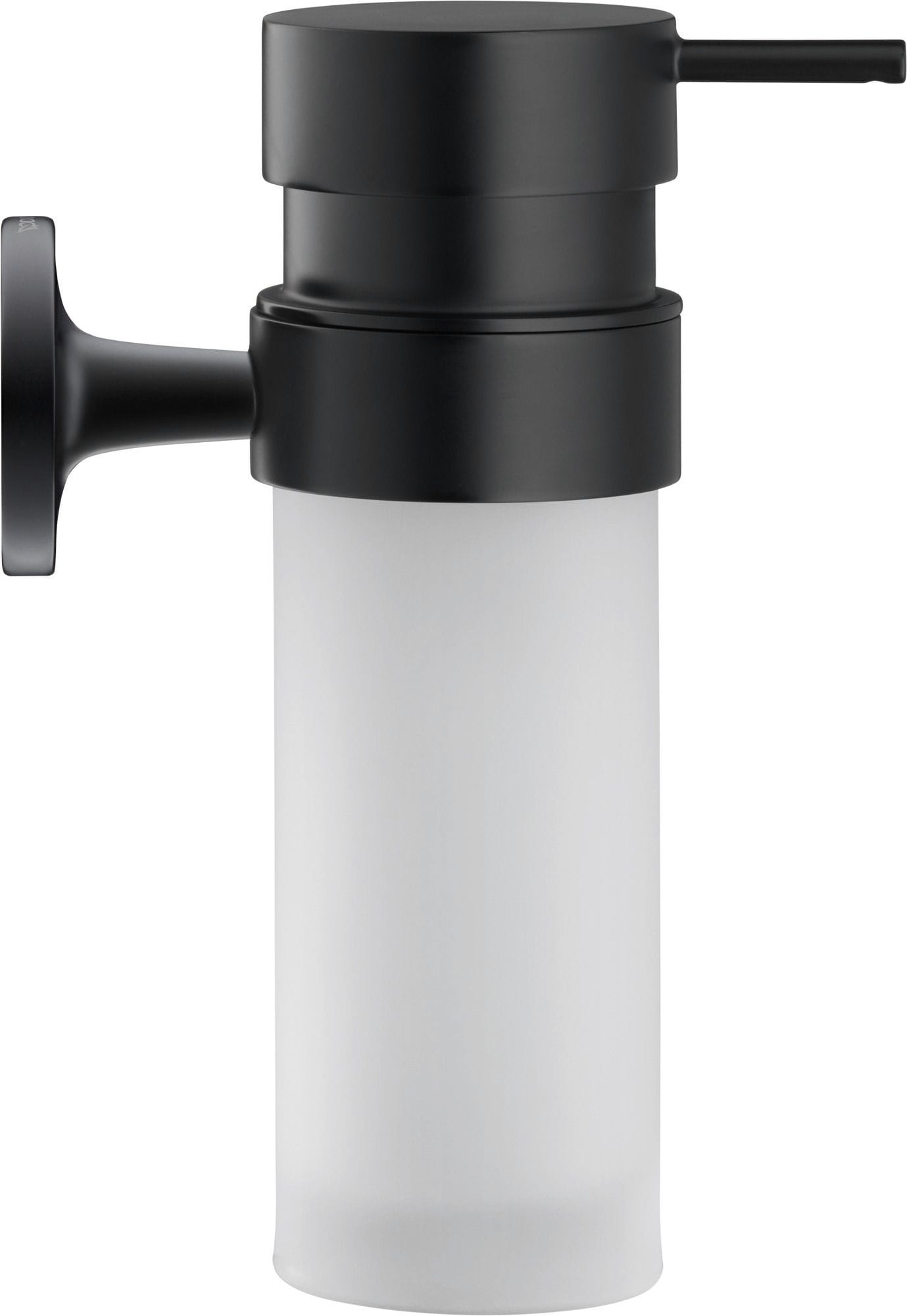Duravit Suport cu pahar Duravit, Soap dispenser Starck T, black matt incl. white frosted glass, montare pe perete, fixare ascunsa, metal/sticla, negru mat