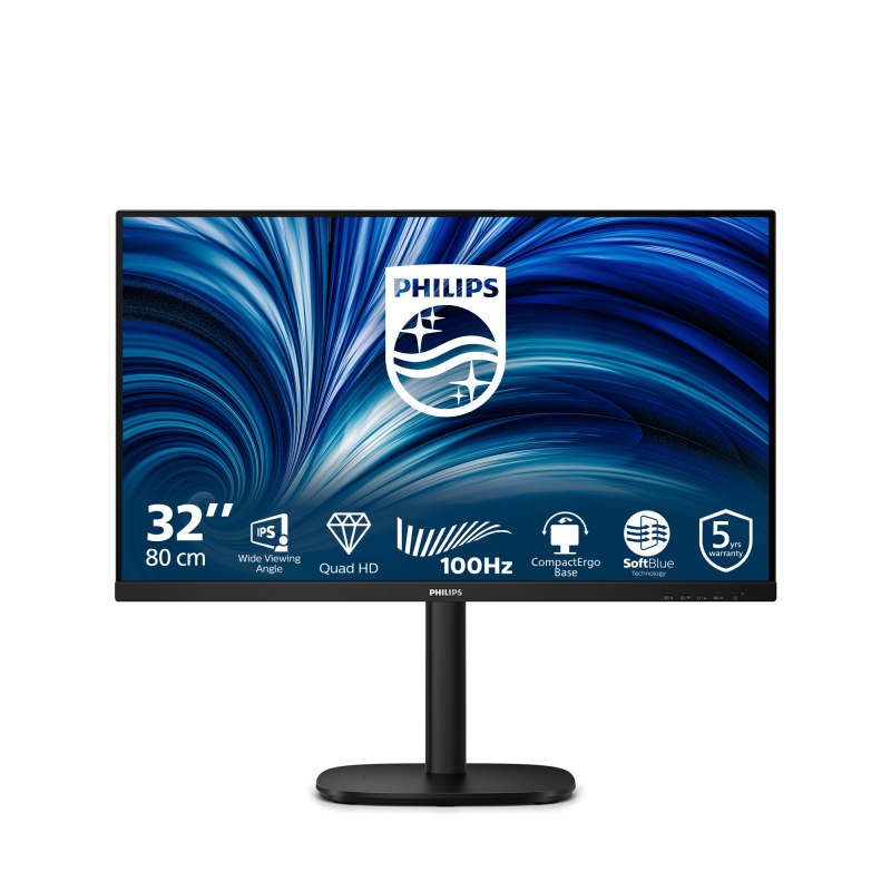Monitor Philips 32B2N3500/00 | 31.5", IPS, 2560x1440, 100Hz