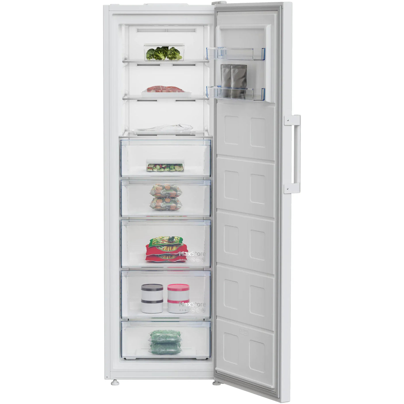 Beko Congelator vertical Congelator Vertical Beko B5RFNE314W | 286L, NoFrost, Clasa E, Alb