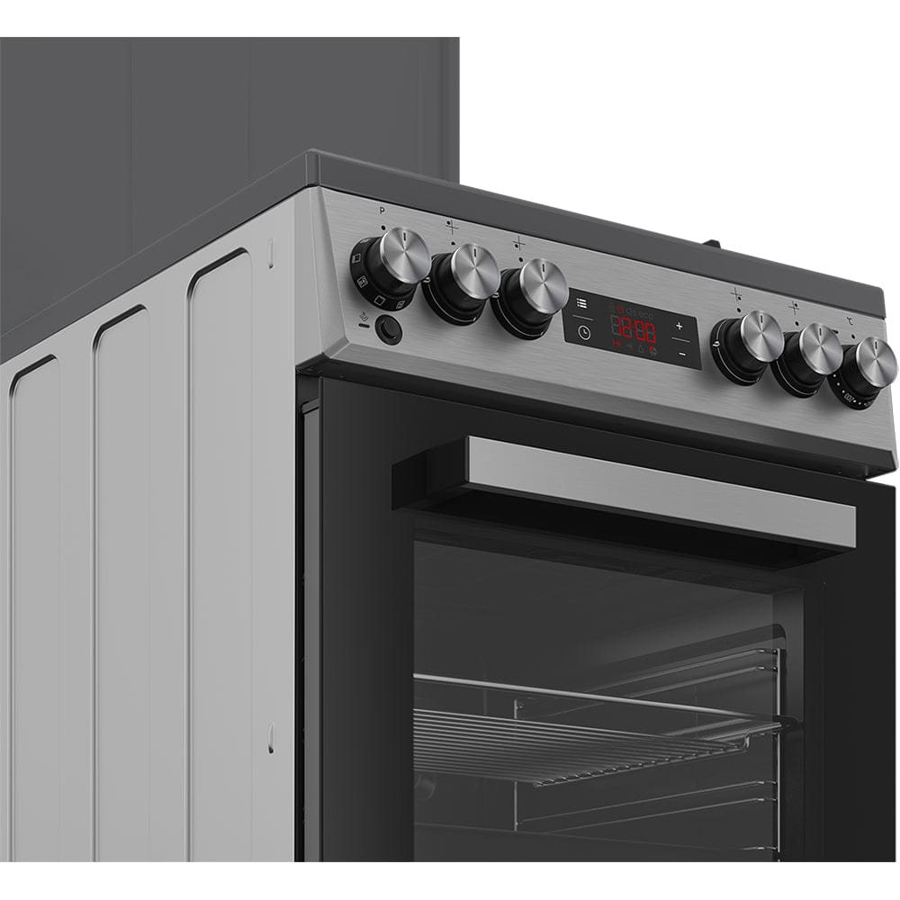 Beko Aragaz Aragaz Beko FSM52331TXDSN | 4 Arzatoare, Cuptor Electric, 8 Functii, Gatire Abur, Grill, 50x60x85cm