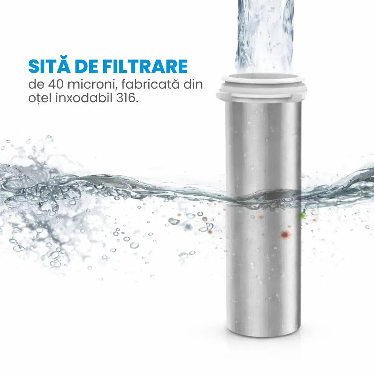 Midea Filtru apa Prefiltru Apa Midea QZBW20S-12 | 3T/H, Filtru Inox 316, 40 Microni