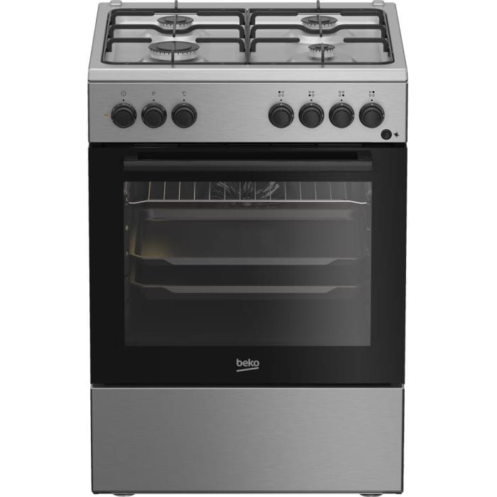 Beko Aragaz Aragaz Beko FBSE62120XD | 4 Arzatoare, Cuptor Electric, 6 Functii, Clasa A, 60x60x85cm