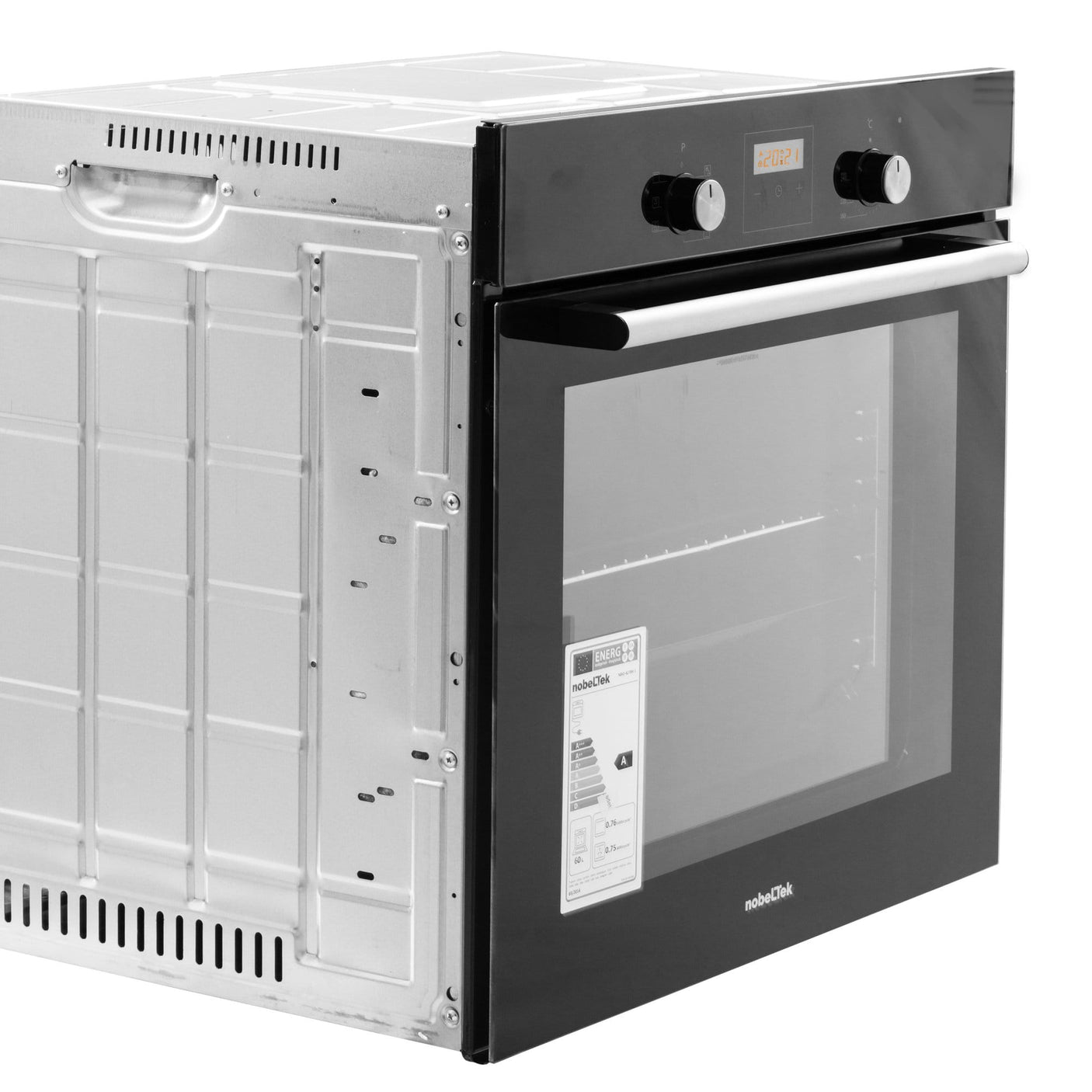 NobeLTek BI Cuptor incorporabil electric, 7 functii, timer digital, 60L, sticla dubla, ventilator de racire, negru