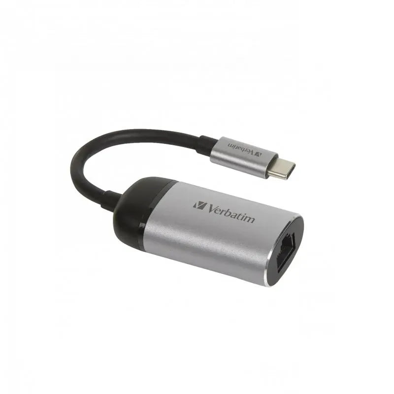 Verbatim Adaptor USB Adaptor USB-C la Ethernet Verbatim 49146 | Gigabit, 10cm, Negru