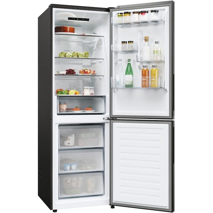 Candy Combina frigorifica Combina frigorifica Candy ECN2CQTEB186 | 350L, No Frost, WiFi, Clasa E, Negru, 59.5x66.7x185cm