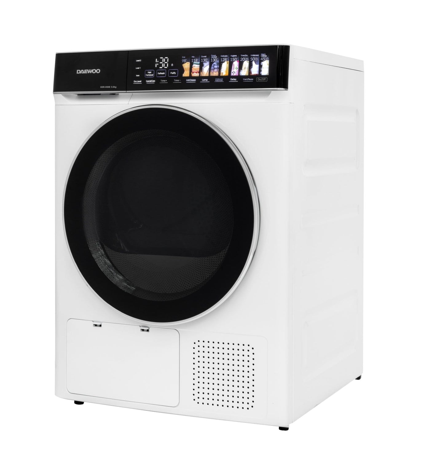 Daewoo Uscator de rufe Uscator de rufe Daewoo DDR-HS9E-1 | 9kg, Pompa de caldura, Clasa E, Touch control