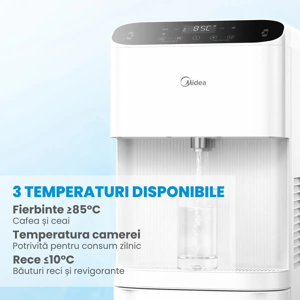 Midea Dozator apa Dozator Apa Midea JL2240S-W | Conectare Retea, Filtrare PAC & UF+C, Racire 4L/h, Incalzire 4L/h, 4-92°C