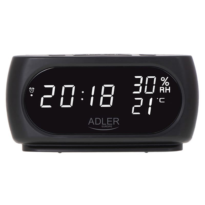 Adler Ceas Ceas Alarma Adler AD1186 | Afisare Temperatura, Umiditate, Display Digital