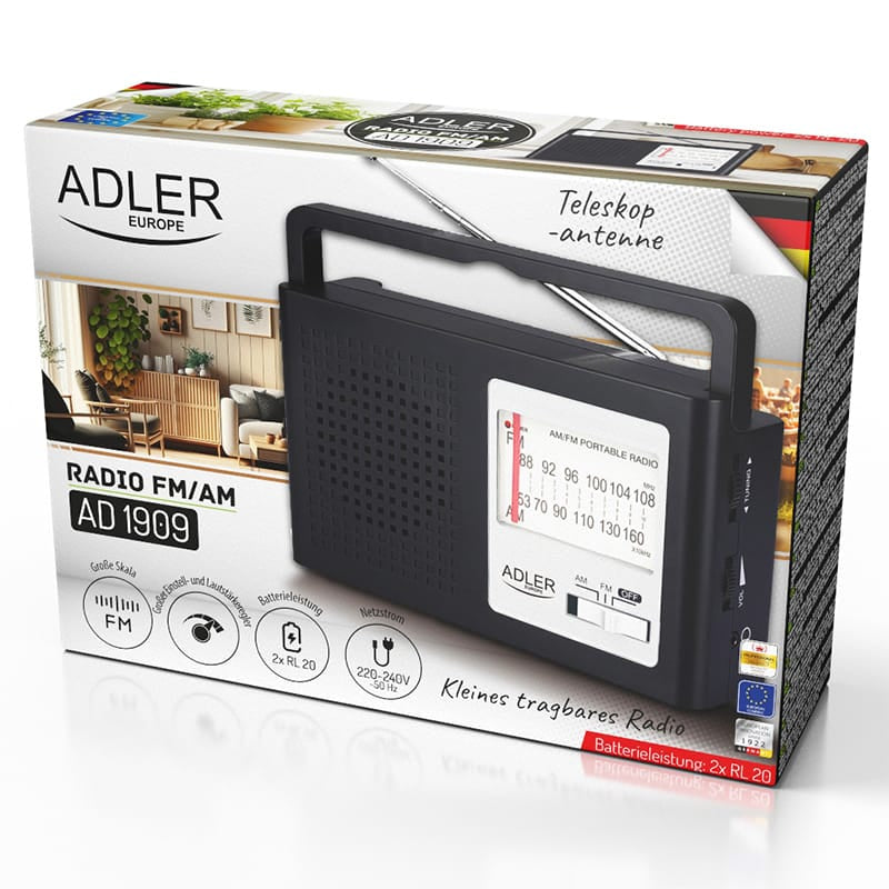 Adler Radio portabil Radio Adler AD1909 | AM/FM, Portabil, Compact
