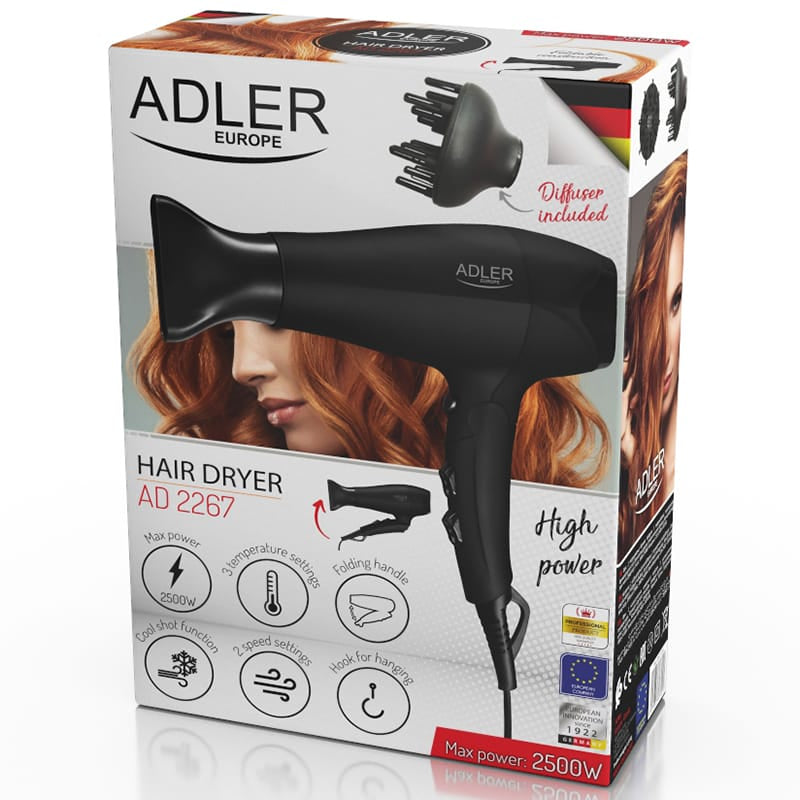 Adler Uscator de par Uscator de par Adler AD2267 | 2100W, Maner pliabil