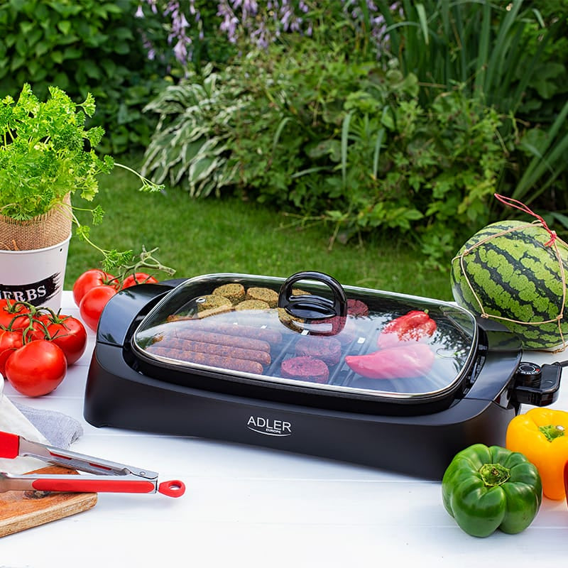 Adler Grill electric Grill Electric Adler AD6610 | 3000W, Cu Capac, Negru