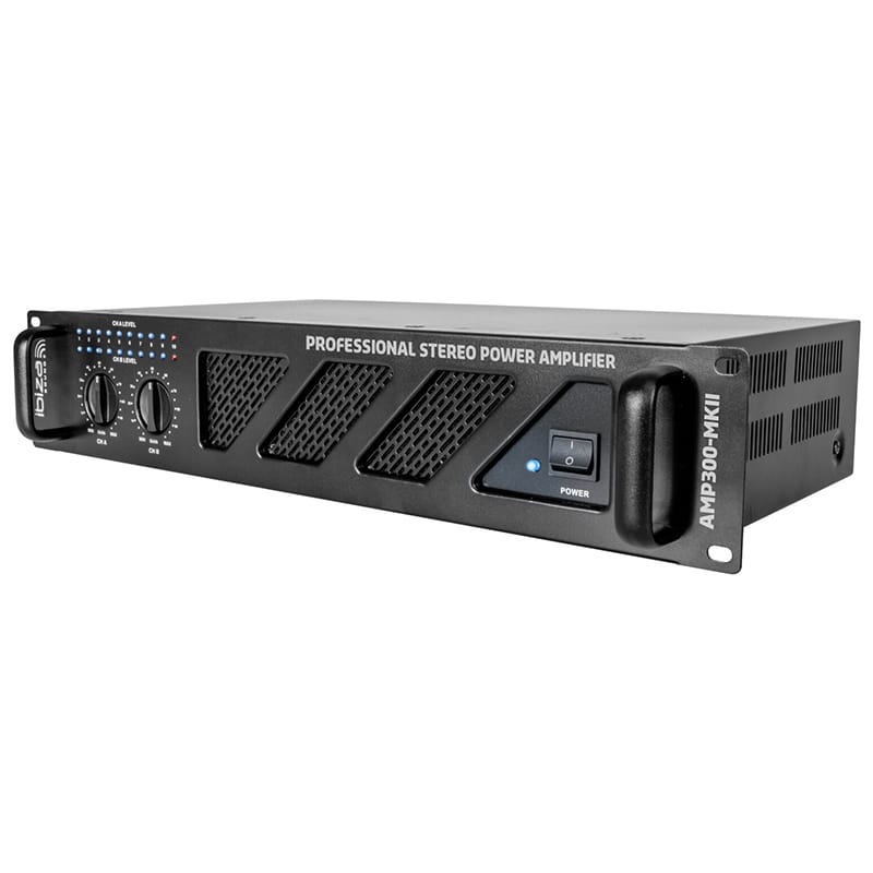 Ibiza Sound Amplificator audio Amplificator Audio Ibiza Sound AMP300-MKII | 2x240W, 2 Canale, Rack 19", Intrari RCA/Jack