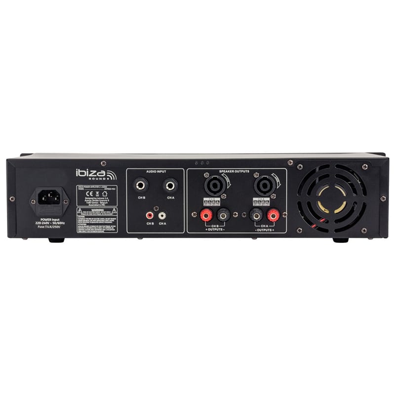 Ibiza Sound Amplificator audio Amplificator Audio Ibiza Sound AMP600-MKII | 2x480W, 4-8 Ohm, RCA/Jack, Rack 19"