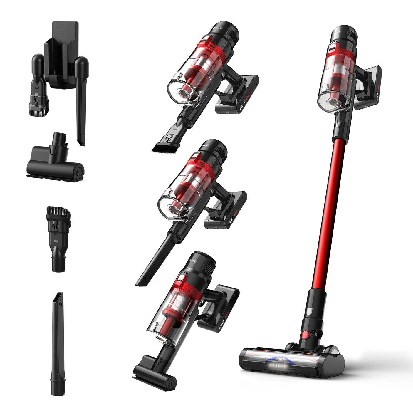Samus Aspirator vertical Aspirator Vertical 2 in 1 Samus Hurricane 2 | 600W, 4 trepte, cyclonic, Fara Fir, Portabil