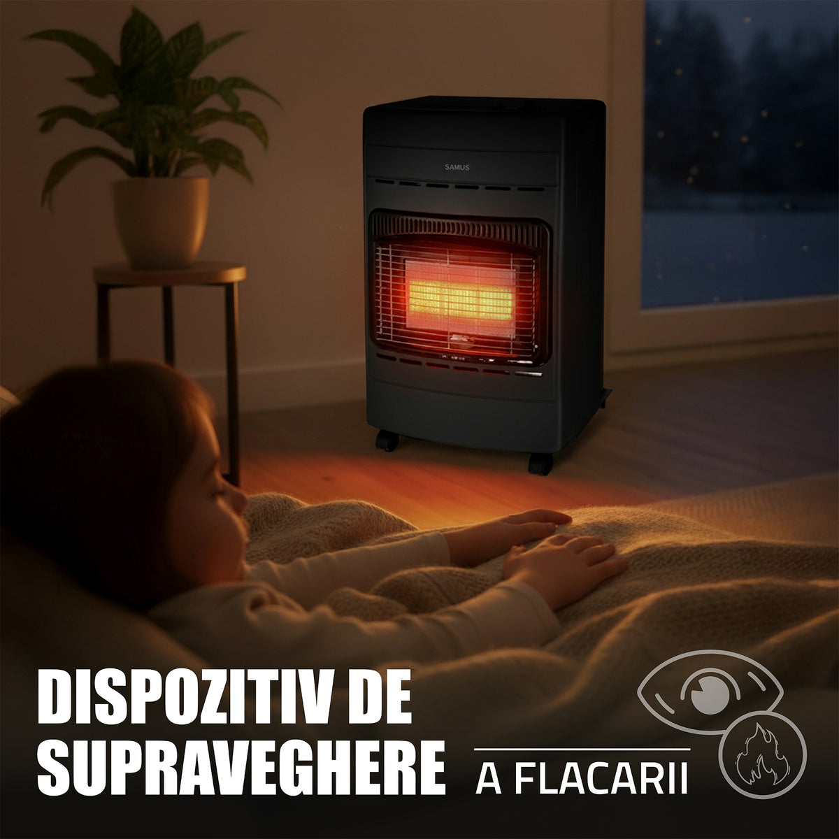 Soba pe gaz Samus RS424P | 15kg, Roșu