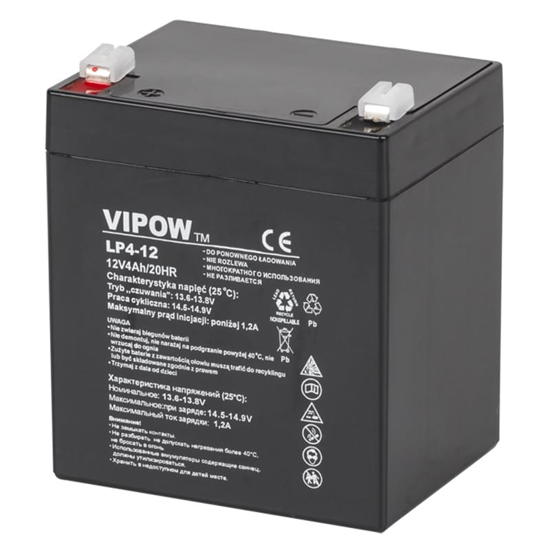 Vipow Acumulator Acumulator Stationar Vipow BAT0210 | AGM VRLA, 12V, 4Ah