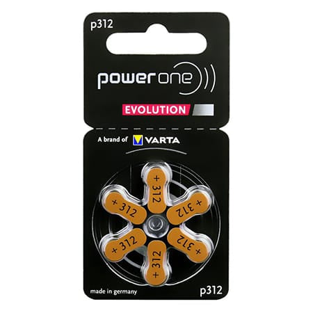 Varta Componente electronice Baterii Auditive Varta Power One P312 BAT0272EVO | 6 buc, 1.4V, Zinc-Aer