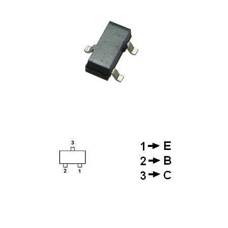 PC-Doc.ro Placa SMD Tranzistor SMD NPN BC847A | Semnal Mic, Montaj Suprafata
