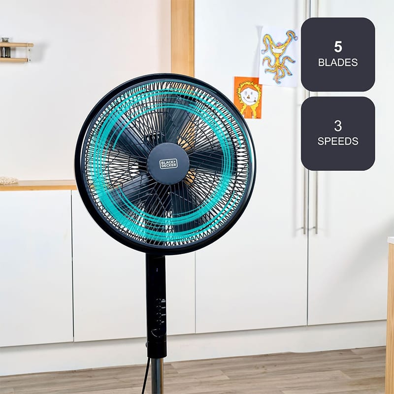 Black&Decker Ventilator Ventilator cu Picior Black&Decker BD-BXEFP51E | 50W, 3 Viteze, Negru